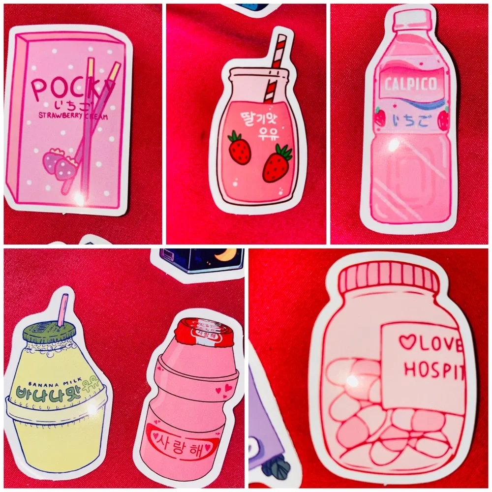 Lot of 26 Kawaii Stickers for Water Bottle, Laptop Etc.